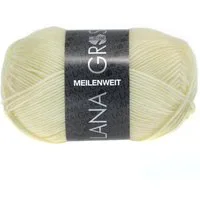 LANA GROSSA MEILENWEIT 50 g UNI Häkelwolle, 210 m (4-fach Sockenwolle mit 80 % Schurwolle), 50 g