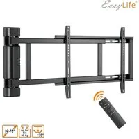 EasyLife TV-Wandhalterung TV Wandhalterung elektrisch schwenkbar, 32-75", VESA 600x400 (schwarz), (bis 75 Zoll)