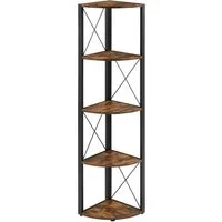 VASAGLE Eckregal Bücherregal, mit 5 Ebenen, Standregal, 30 x 30 x 160 cm