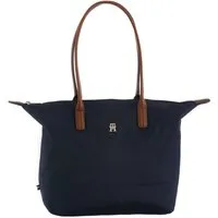 Tommy Hilfiger Tragetasche POPETTE TOTE, Damen Handtasche, Schultertasche mit kontrastfarbigen Henkeln