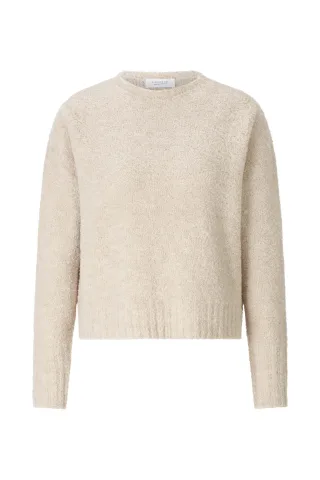 Rich & Royal - Crew NK Long Sleeve Boucl� caffee latte - Gr. - S