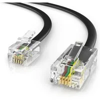 CSL Flachkabel RJ45 zu RJ11, Router zu Telefon Fax Anrufbeantworter 2 m Telefonkabel, RJ45, RJ-11 (200 cm), Modularkabel, Telefonanschlusskabel, Modem, DSL, VDSL, ISDN, flach