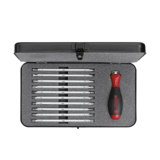 Wiha Schraubendreher mit Wechselklingen Set SYSTEM 6 gemischt 12-teilges Set mit Box - 00623
