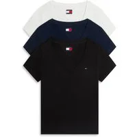 Tommy Jeans V-Shirt TJW 3PACK V-NECK TEE (Packung, 3-tlg., 3er-Pack) Baumwolle, V-Ausschnitt, 3 Stück im Set