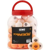 Gewo Tischtennisball 60 Stück, 3 Sterne 40+, Training ABS Ping Pong Bälle weiß-orange (60-St)