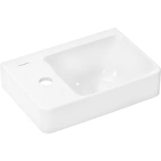 hansgrohe Xelu Q Handwaschbecken 60315450 360x250mm, mit Hahnloch, ohne Überlauf, Ablage links, weiß