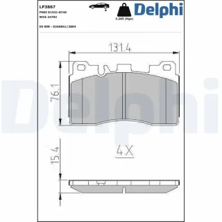 Delphi Bremsbel?ge hinten Mercedes Cls E-Klasse Sls
