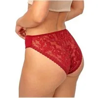 Donna Slip 233 (2-St) Damen 2er Pack Slips Unterhosen Panty florale Spitze Viskose
