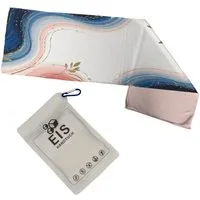 speecheese Sporthandtuch Marmormuster in Marineblau und Rosa Eishandtuch
