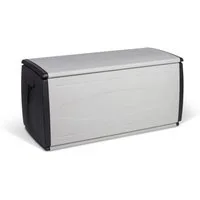 Kreher Kissenbox Mehrzweckbox 308 Liter Volumen (Grau/Schwarz)