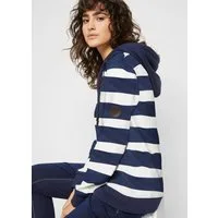 bonprix Kapuzensweatshirt lockere Passform, gestreiftes Design, aus 100% Baumwolle