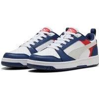 PUMA REBOUND V6 LO JR Sneaker mit Schnürverschluss, dämpfendes Fußbett, aus Synthetik
