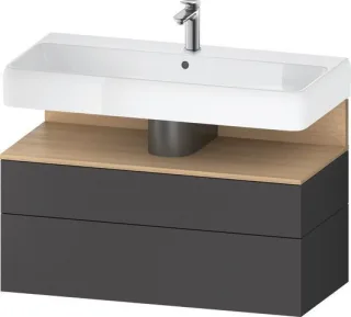 Duravit Qatego Waschtischunterbau wandhängend Graphit Matt 990x470x590 mm - QA4395030490000 QA4395030490000