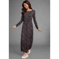 Laura Scott Jerseykleid in Midilänge, aus elastischer Viskosemischung, mit Allover-Druck