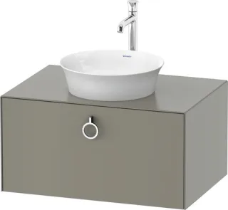 Duravit White Tulip Konsolenwaschtischunterbau wandhängend Stein Grau Seidenmatt 800x550x408 mm - WT WT498009292
