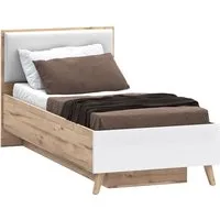 FORTE Stauraumbett Vankka viel Stauraum, skandinavisches Design, Made in Europe, aufklappbarer Lattenrost, weitere Produkte zur Serie erhältlich