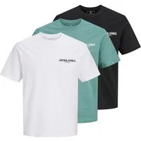 Jack & Jones Rundhalsshirt JPRBLAOSCAR SS TEE FST 3PK MP (Packung, 3-tlg)