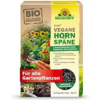 Neudorff Langzeitdünger Bio - Azet Vegane Hornspäne 2,5 kg, 100% natürlicher & veganer Stickstoff-Langzeitdünger, Naturdünger für alle Pflanzen, Obst und Gemüse, für schnelles Wachstum und reiche Ernte
