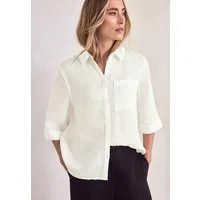 STREET ONE Shirtbluse 3/4-Arm Sommerbluse aus Leinen