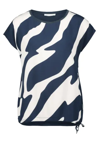 Betty & Co - Casual-Shirt dark blue/nature - Gr. - M