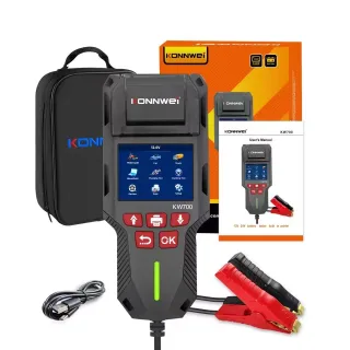 Konnwei KW700 12V 24V Car Truck Automotive Lead-Acid Battery Tester With Printer Battery Analyzer Cranking Test Charging