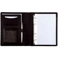 Alassio® Schreibmappe Ringbuchmappe Benaco A5 Lederimitat schwarz