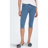 ONLY Caprijeans ONLRAIN – Skinny Fit mit mittlerer Leibhöhe für moderne Silhouette skinny fit, Denim/Jeans, Viskosemischung, unifarben, pflegeleicht