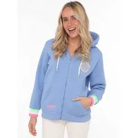 Zwillingsherz Kapuzensweatjacke "Smile Everyday ZH" Kapuze, Taschen, Langarm, Stickerei, Reißverschluss