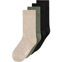 MELA Socken Gerippte Socken 4 Paare Ohne Polyester & Polyamid. Das Elasthan ist komplett abbaubar.