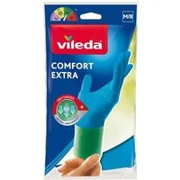 Vileda Latexhandschuhe Comfort Extra mit Feuchtigkeitslotion, 1 Paar