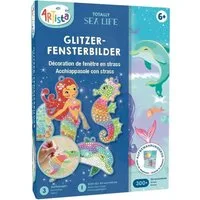 BrainBox Spiel Glitzer-Fensterbilder Unterwasserwelt