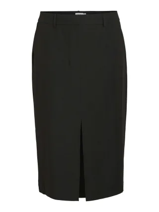 VILA - VIMURAM HW ANKLE SKIRT/CUR black - Gr. - 44