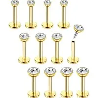 LuxusKollektion Piercing-Set 16G 12er Set Helix Piercings Chirurgenstahl 6/8mm für Frauen Männer