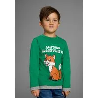 KIDSWORLD Langarmshirt ACHTUNG AUSGEFUCHST Shirt mit coolem Fuchsdruck