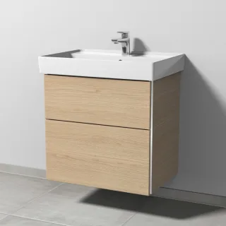 Sanipa 3way Waschtischunterbau zu Villeroy & Boch Collaro Waschtisch mit 2 Auszügen, Eiche-Nordic BR83548