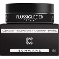 CREVIVE Flüssigleder 50 ml Lederpflege (Lederreparatur, sehr ergiebig), Leder Reparatur Set, Kunstleder Reparaturset, für Sofa, Couch, Auto