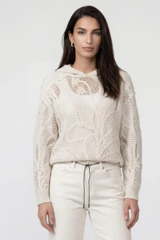 monari - Pullover mit Cornelly-Muster pearly - Gr. - 38