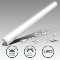 B.K.Licht LED Unterbauleuchte Lichtleiste Küchenlampe Arbeitslicht Werkstattleuchte, LED fest integriert, Neutralweiß