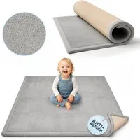 BabyBeFun Spielmatte [Extra Weich] 3cm dicke Krabbelmatte Baby, hochwertiger Memory-Schaum, Rutschfest, Deutsche Marke