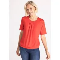 FRANK WALDER T-Shirt im Materialmix