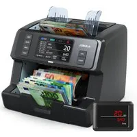 Jubula Banknotenzähler MV-400, Geldzählmaschine für gemischte Geldscheine EUR, USD, GBP, TRY usw.
