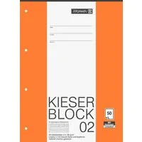 BRUNNEN Collegeblock BRUNNEN KIESER-Block DIN A4 Lineatur 02 Kontrastlineatur 50 Blatt