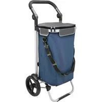 bremermann Einkaufstrolley Einkaufstrolley JEEBEL, Einkaufswagen mit abnehmbarer Tasche, blau