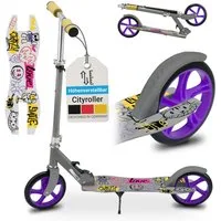 ArtSport Cityroller Graffity, mit XXL Rädern, Fußständer, Hinterradreibungsbremse
