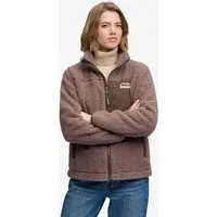 Superdry Kapuzensweatjacke HERITAGE ZIP THROUGH FLEECE Kunstfaser, relaxed fit
