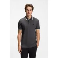 BOSS GREEN Poloshirt Paddy Regular Fit atmungsaktive Piqué-Webstruktur, Flachstrickkragen, gerader Schnitt