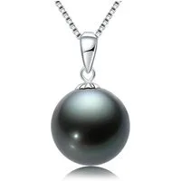 ROUGEMONT Perlenkette Luxuriöse Damen Tahiti Perlenkette 925 Silber, Tahiti Perle