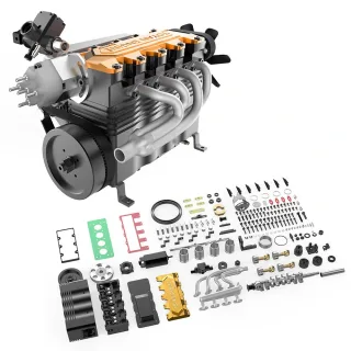 TOYAN FS-L400BGC 14cc Inline 4 Cylinder 4 Stroke OHC L4 Water-Cooled Assembly Gasonline Engine Model for RC Model Car Sh