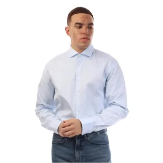 Boss Herren Joe Oxford Hemd mit Spread-Kragen, langärmelig, formell (Blau)