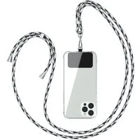 EAZY CASE Handykette Universal für jedes Smartphone zum Umhängen, Handykette LG Google Pixel Sony etc. Handyband mit Karabiner Schwarz